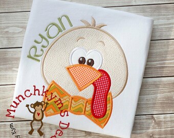 Turkey Boy Applique