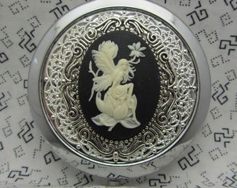 compact mirror with protective pouch - unique gifts for bridesmaids - gift for her - compact mirror mythical fairy