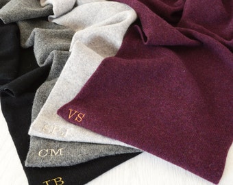 Personalised Scarf,Gift for Her,Gift for Him,Lambswool,Personalized Scarf,Monogrammed Scarf,Monogram Scarf,Mothers Day Gift,Fathers Day Gift