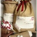 Rustic Hand Made Embroidered Hessian/Burlap Christmas Sack/SANTA Sack /Extra Large Sac/Christmas sac/Custom Name Christmas Bag/Holiday Sacks