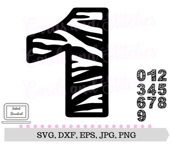 Numbers SVG Zebra Numbers SVG Digital Cutting File