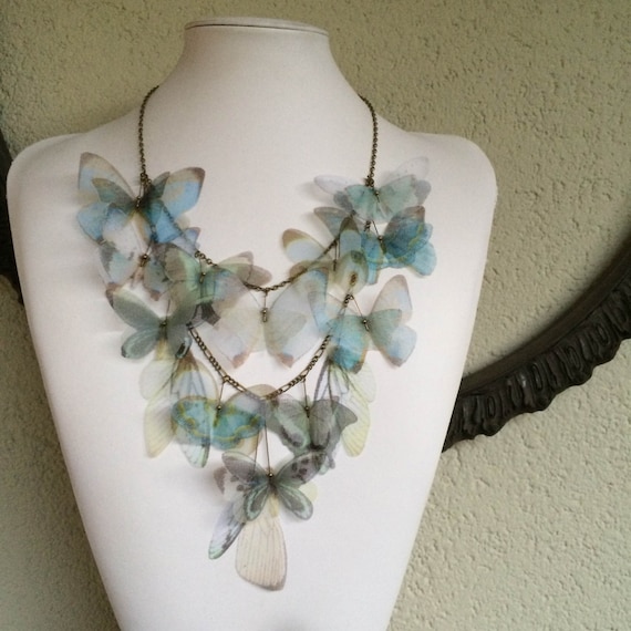 Items similar to Pale Blue Handmade Light Blue Morpho Butterflies