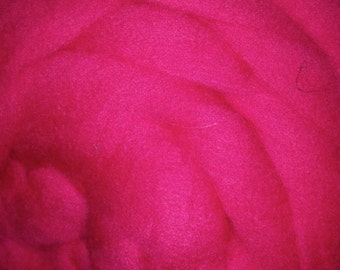 Hot Pink Wool Merino Top Roving - Spin into Yarn, Needle Felt, Wet Felt, Spinning, Felting, Weaving, Knitting, all Crafts