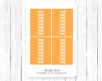Header Planner Stickers Orange m/d/n mdn for use with Erin Condren Vertical