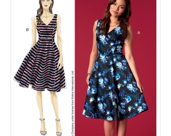 McCalls Sewing Pattern M7503 Misses' Sleeveless, V-Neck Dresses