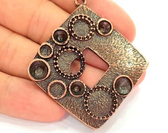 Antique Copper Pendant Antique Copper Plated Pendant (42mm) G8170