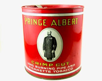 Vintage Prince Albert Crimp Cut Tobacco Tin