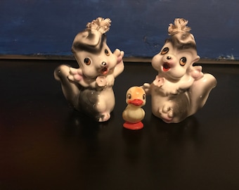 Vintage Skunk Salt and Pepper Shakers