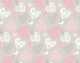 Love Birds in Posie, Sweetheart Collection by David Walker for Free Spirit 4129