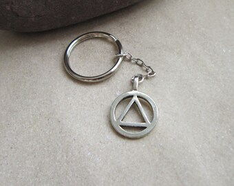 Aa Key Chain Reery Gifts Alcoholics Anonymous Sobriety Circle