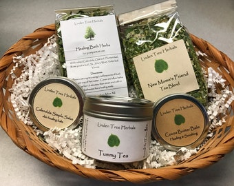 Herbal Baby Gift Basket - The Basics // Botanical Skin Care and Herbal Healing for Mama and Baby