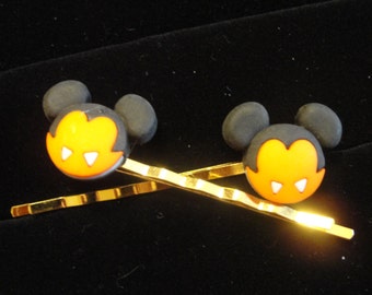 Mickey Mouse Vampire Hair Barrettes/ Bobby Pins/ Hair Clips