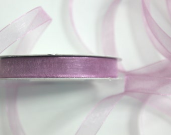 3/8" Organza Ribbon - Rosy Mauve - 25 Yard Spool of Ribbon