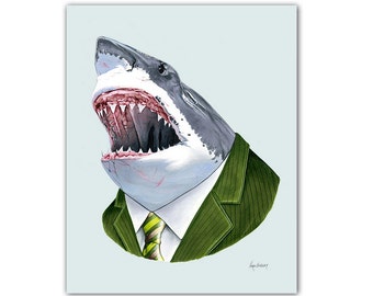 Great White Shark print 8x10