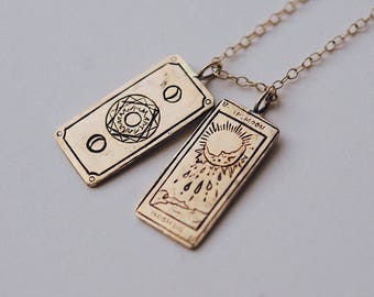 tarot card necklace pendant jewelry