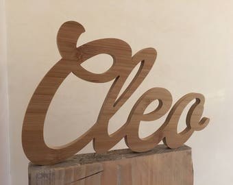 Cleo-Name of wood/wooden lettering
