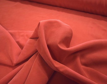 Red Microfiber Shirting Apparel 70 Percent Polynosic and 30 Percent Polyester Fabric 59" Wide By The Yard 36" Long