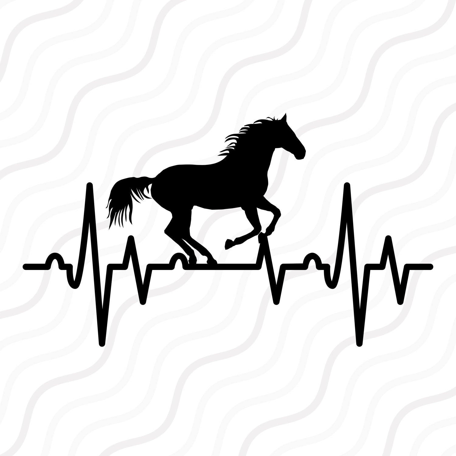 Download Horse Heartbeat SVG Horse SVG Heartbeat SVG Cut table