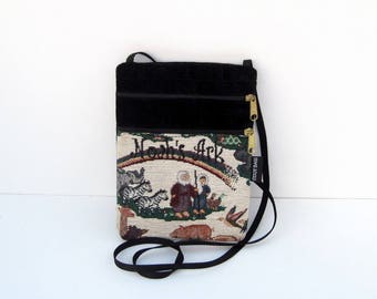Noah's Ark Tapestry Cross Body Flat Purse