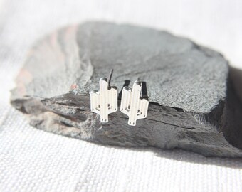Cactus Earrings Silver