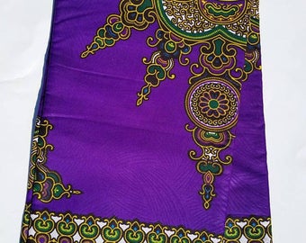 Purple Dashiki Ankara Fabric; African Clothing; African Fabric in yard; African Headwrap;Ankara Fabric in yards;African Fabric
