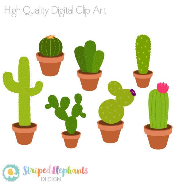 Cacti Clip Art Cactus Clipart Succulent Clip Art Cute