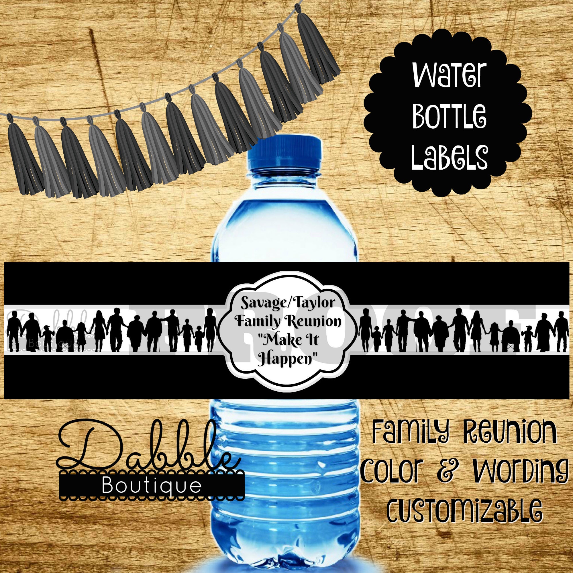Family Reunion Water Bottle Labels Reunion Water Bottle Labels