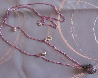 CLEARANCE necklace pregnancy Bola Pink Silver