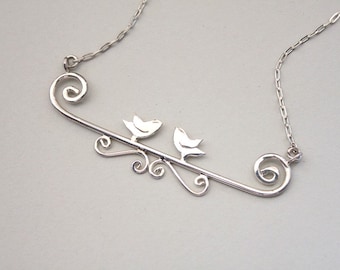 Bird necklace Bird jewelry Nature jewelry Bird gifts Bird lover Mom bird necklaces Nature gift ideas Forest necklace gift Nature lover gift