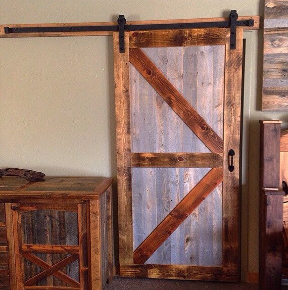 Natural Barn Wood Barn Door ZDesign Sliding Barn Door Barn