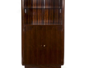 Art Deco Brass and Glass Vitrine Cabinet