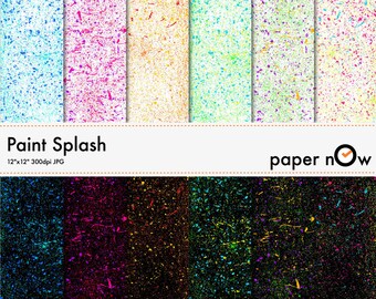 Paint Splash Digital Paper, Neon Paint Digital Paper, Paint Ball Digital Paper, Neon Digital Paper, Graffiti Digital Paper- Instant Download