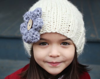 Slouchy Hat Knitting Pattern, PDF Knitting Pattern, Easy Knit Hat Pattern, Instant Download PDF Pattern, Girl to Adult sizes - AVA