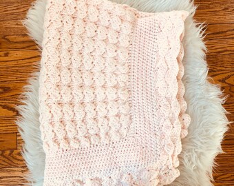 Handmade crochet baby or lap blanket