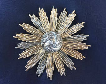 ART Signed Sunburst Brooch, Art-Mode, ART©
