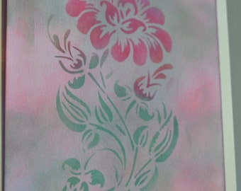 It's a Special day flower card stenciled, inked and stamped.