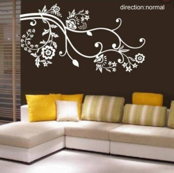 Items similar to large modern home wall decals sticker art deco plants