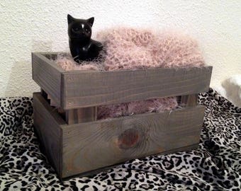 Slate gray color wooden shelf