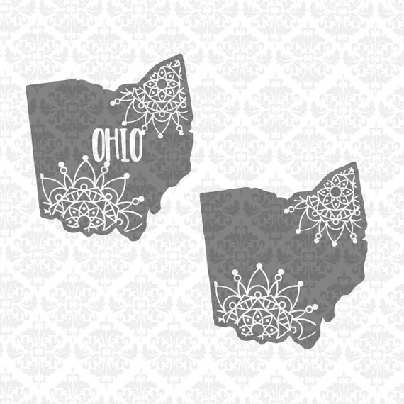 Download Ohio Mandala Filigree Zentangle Paisley Intricate SVG DXF Ai