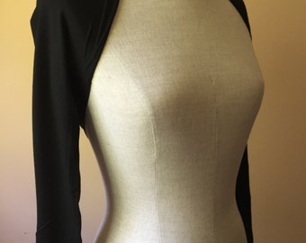 Cream Shoulder Shrug Italian Bolero Sweater Shoulders and Arms Cover Cardigan Shawl with Sleeves Italian Fashion Joanna Trojer Evening Gown
