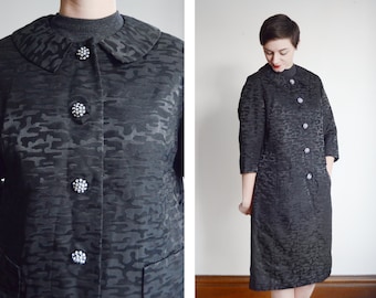 50s/60s Black Dress Jacket - M