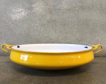 Mid Century Yellow Dansk Kobenstyle Paella Pan (NSW5B9)