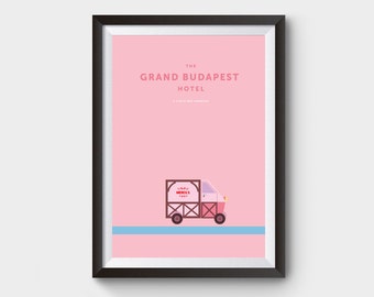 The Grand Budapest Hotel - movie poster, art, print, film, lobby boy, minimal poster, budapest hotel, mendls print, minimalist movie poster
