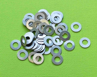 20 Aluminum Stamping Tags Round Donut Washers Scales - MT370
