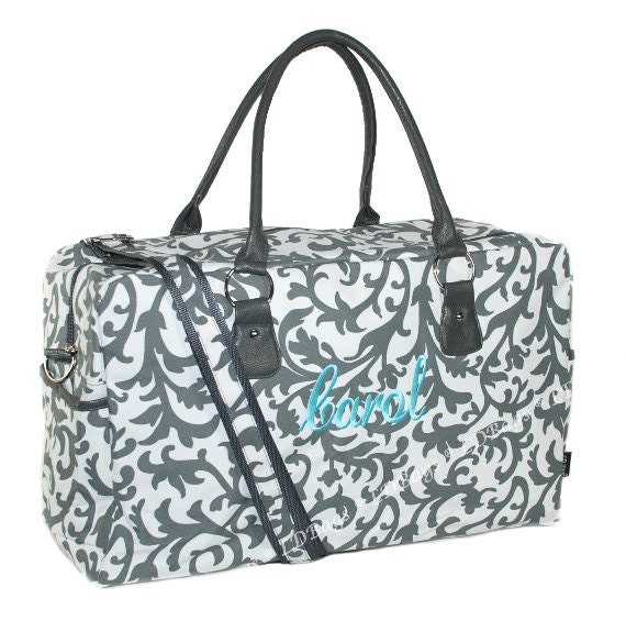 Monogrammed Weekender Bag Overnight Travel Duffle Bag