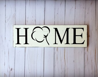 Cotton Home Sign, Cotton Boll Sign, Farmhouse Decor, Cotton Sign, Wooden Home Sign, Farmhouse Sign, Cotton Boll decor, Cotton decor