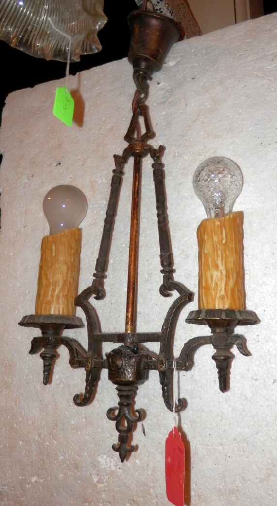 Antique Gothic Or Edwardian Light Fixture Rewired Ready To Go Like This Item