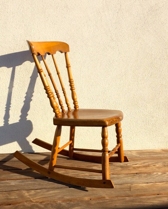 Antique Child's Rocking Chair Wooden Armless Rocker Like this item? - Antique Child's Rocking Chair Wooden Armless Rocker