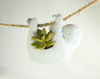 Cute Sloth Planter hanging planter air plants air plant holder animal planter Cute planter Garden Decor Gardening Gift Succulent Planter