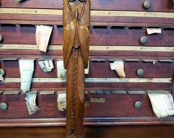 Beautiful Vintage Hand Carved Wooden Saint Francis Figurine